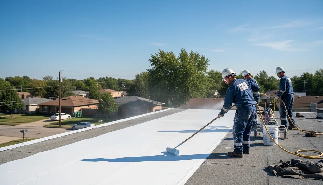 Commercial roof coating in Palatine, IL near me